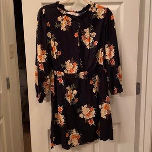 Loft floral long sleeve dress Medium